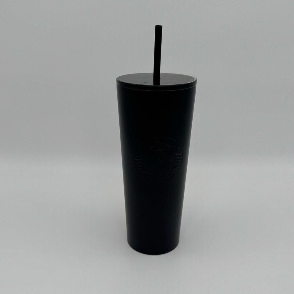 Starbucks Matte Black Tumbler Cup Venti Double Walled Stainless Cold Cup 20 oz - Picture 2 of 13